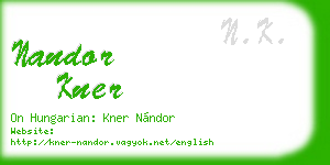 nandor kner business card